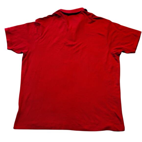 Lacoste Red Cotton Polo Shirt Tagged Men's 4XL (Measures US 3XL) Croc Logo EUC - Picture 2 of 6